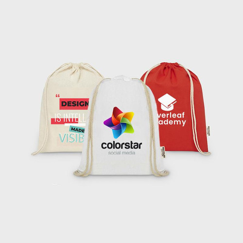  Recycled Cotton Drawstring Bag 