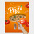 Placard and Protest Boards, advertisement poster for hot and fresh pizza with a 50% off discount, featuring a hand holding the placard with pizza images and promotional text.