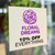 Window Clings, promotional sign with a purple floral design and text offering 10% off everything.