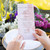 Wedding Menus, elegant wedding table menu with a floral background.