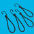 Banner Bungee Cords, set of four elastic bungee cords with hooks on a bright blue background.