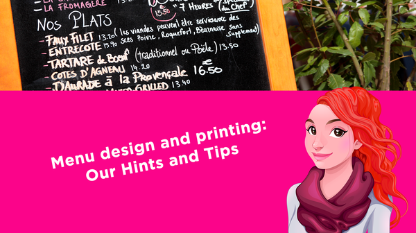 Menu design and printing: Our Hints and Tips