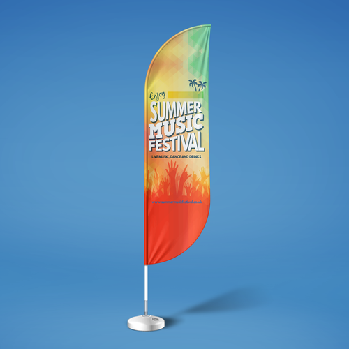 Festival Flag printing, perfect for signage or displaying your event logo