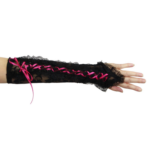 Black with Fuchsia ribbon Black with Fuchsia ribbon