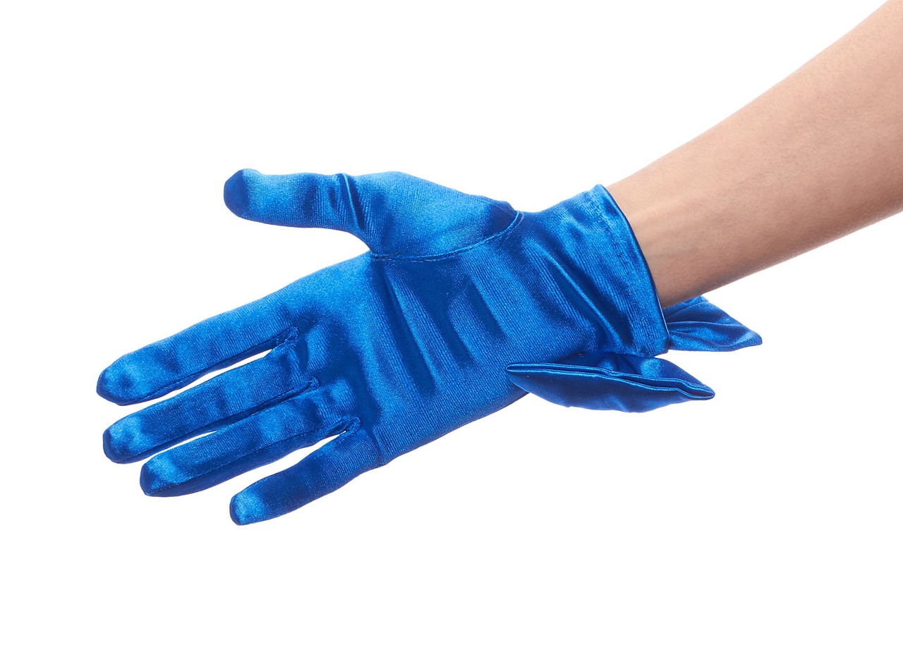 Lights Camera Fashion Wrist Length Satin Gloves with Bow