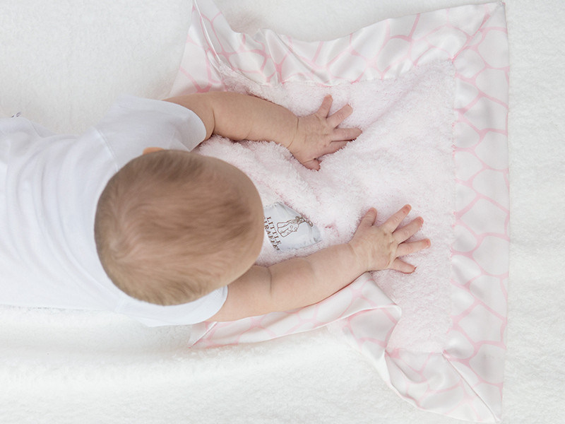 Little Giraffe Chenille Baby Blanky MariposaHill