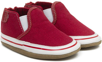 Robeez Anti-Slip Soft Sole Shoes,  Liam Basic Red - 12-18 Months