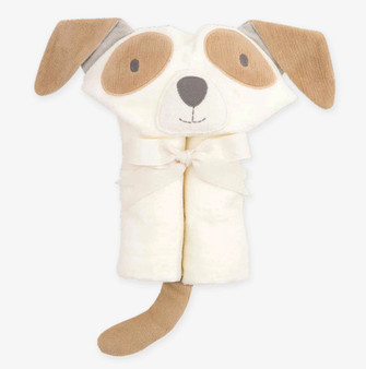 Elegant Baby Tan Puppy Hooded Baby Bath Wrap
