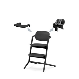 Cybex LEMO 2 High Chair 3-in-1 Set - Stunning Black