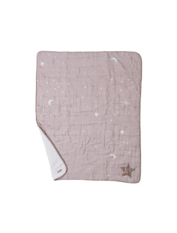 Barefoot Dreams Organic Cotton Double Cloth Starry Night Toddler Quilt