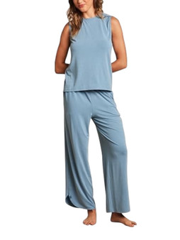 Barefoot Dreams Sand Washed Jersey Cropped Wide Leg Pant Set