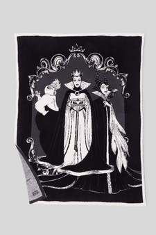 Barefoot Dreams CozyChic Disney Villains Throw, 54" x 72", Black