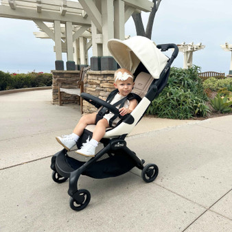 Mima Miro Stroller - Black chassis, White seat