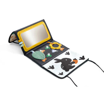 Hape x The Met Tree of Life Tummy Time Mat – Foldable High Contrast Sensory Baby Play Mat with Mirror