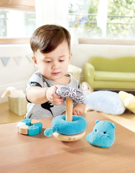 Hape x The Met William the Hippo Baby Stacker