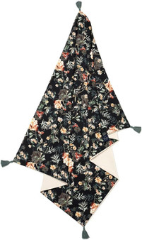 La Millou Medium Light Velvet Blanket, Blooming Boutique Noir - Rafaello 32"x40"