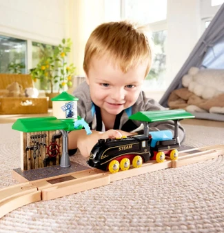 Hape Steam & Whistle Train Set