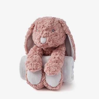 Elegant Baby Mauve Swirl Bunny Bedtime Huggie Plush Toy