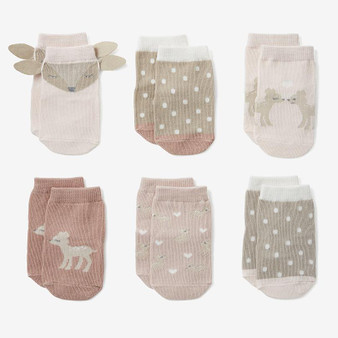 Pink Mary Jane Non Slip Socks 6pk – Elegant Baby