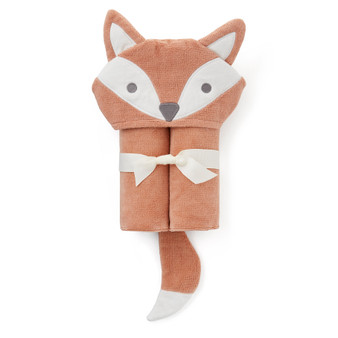 Elegant Baby Baby Rust Fox Hooded Bath Wrap