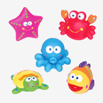 Elegant Baby Lagoon Party Squirtie Baby Bath Toys