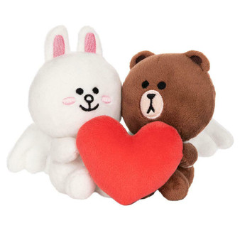 Gund Line Friends Brown And Cony Cupid Love 2-PACK, 4"