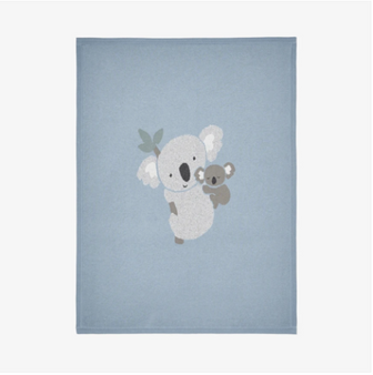 Elegant Baby Koala Cotton Knit Baby Blanket, Size 30" x 40"