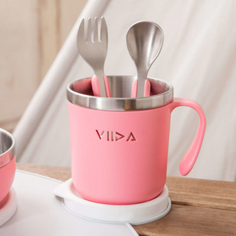VIIDA Soufflé Antibacterial Stainless Steel Fork & Spoon Set (S)