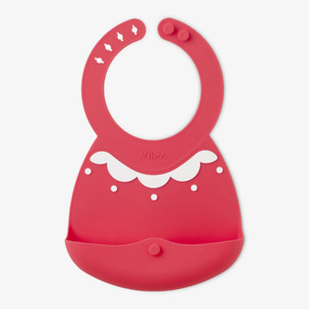 VIIDA Joy Series Baby Bib (P) - Raspberry Red