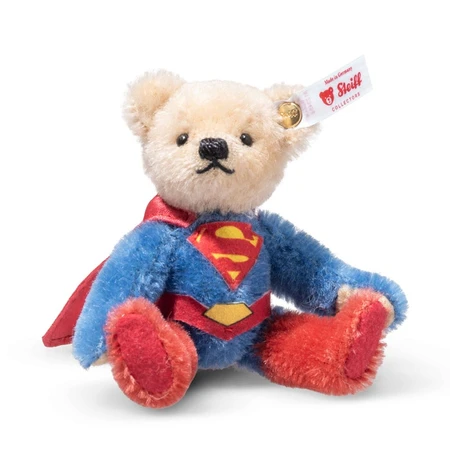 Steiff DC Superman Miniature Teddy Bear Limited Edition, 4"