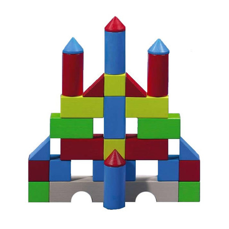 HABA Colored Building Blocks - 30 Piece Wooden Play Set - MariposaHill