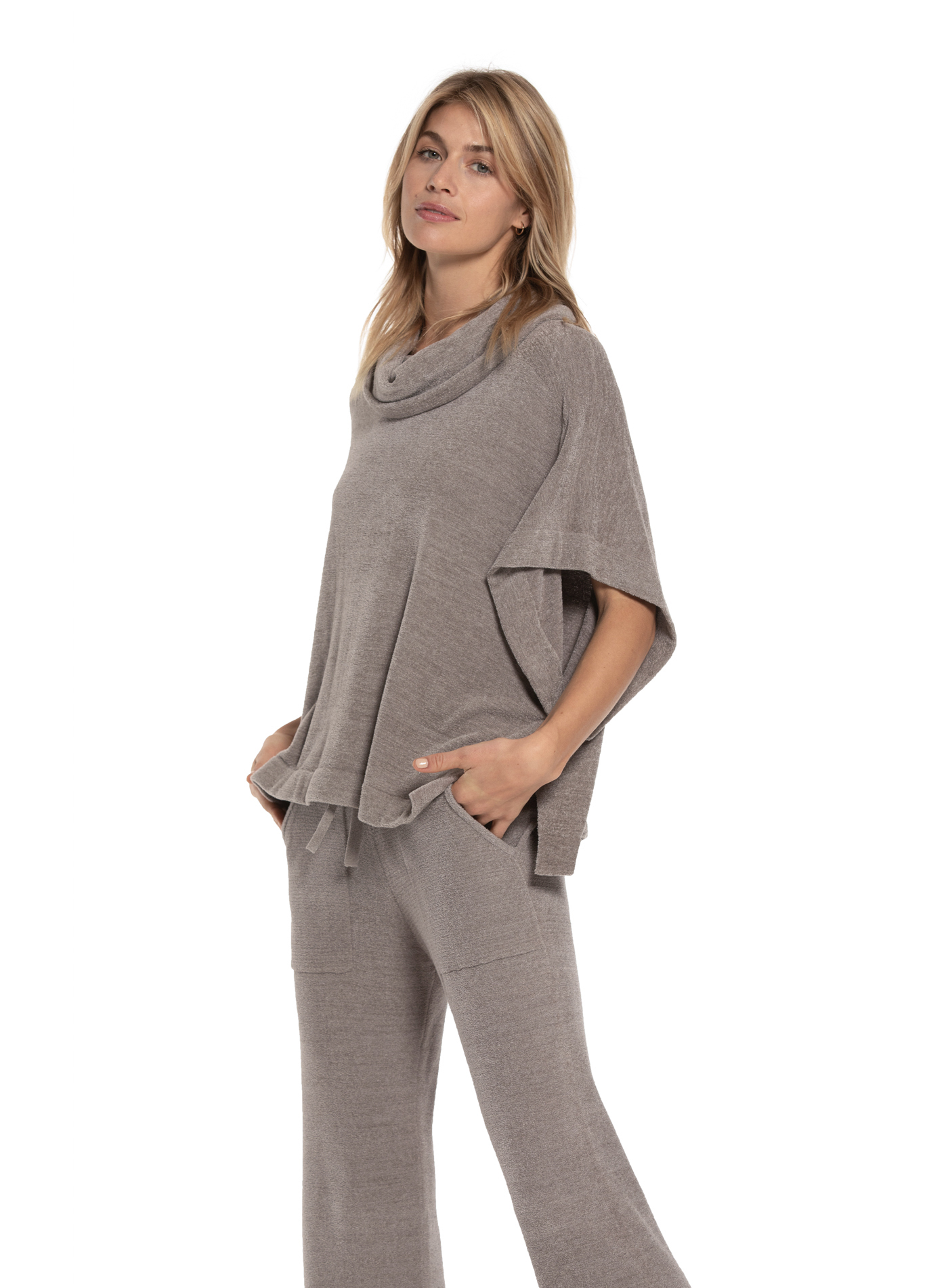 Barefoot Dreams CozyChic Ultra Lite® Hi/Low Poncho with Side Tie -  MariposaHill