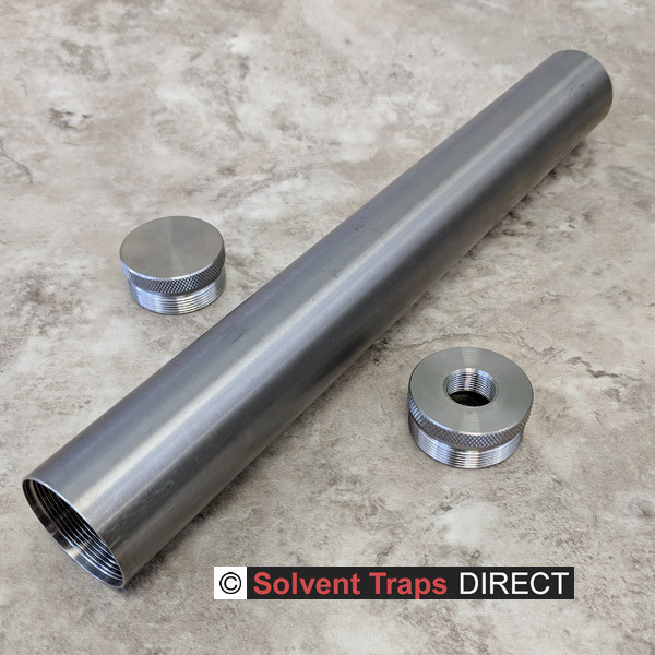 D-Cell Titanium Solvent Trap Kit 12 in 5-8 x24 Thread Protector