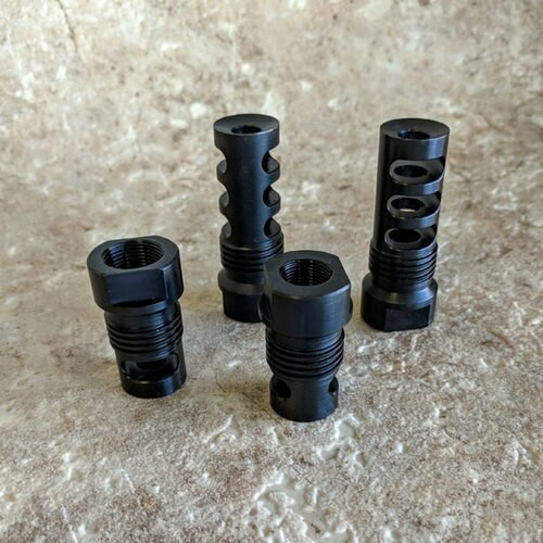 Shorty and Standard Muzzle Brakes 1-2x28 and 5-8x24 Quick Attach Adapter, QAA, CS