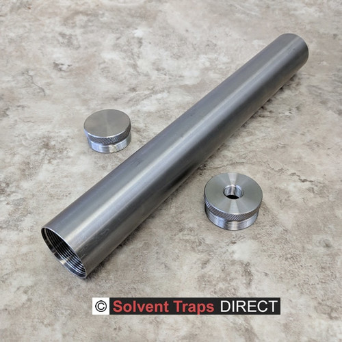 D-Cell Titanium Solvent Trap 12 in Kit End Cap, Thread protector 1-2x28 Unfinished
ST_D-Cell_12in_Kit_Ti_EC_TP_1-2x28_UF