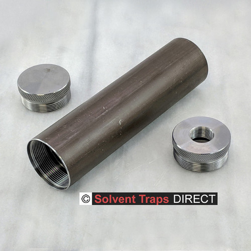 D-Cell Carbon Steel Solvent Trap Kit 6 in 5-8x24 Thread Protector unfinished
ST_D-Cell_6in_Kit_CS_EC_TP_5-8x24_UF