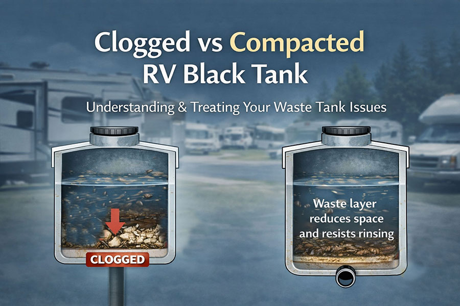 RV Black Tank Clog vs Compacted Tank: Why the Fix Isn’t the Same