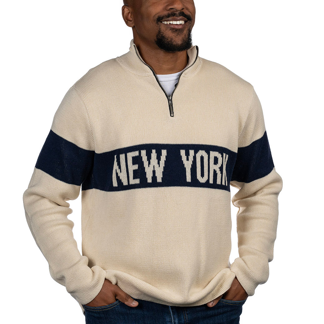 New York Made 1/4 Zip Sweater - The Official Online Store of the