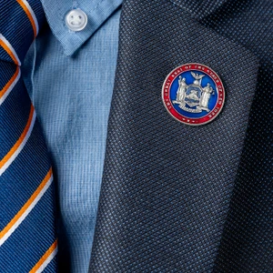 State Seal Pewter Enamel Pin
