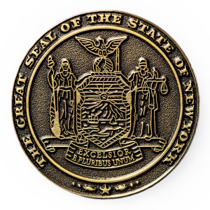 Antiqued Gold State Seal Lapel Pin Antiqued Gold State Seal Lapel Pin