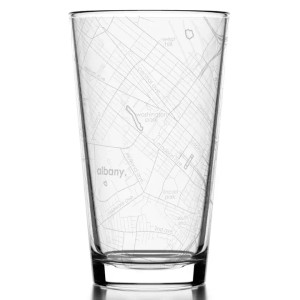 Albany Map Pint Glass Albany Map Pint Glass