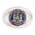 State Seal Pewter Enamel Paperweight