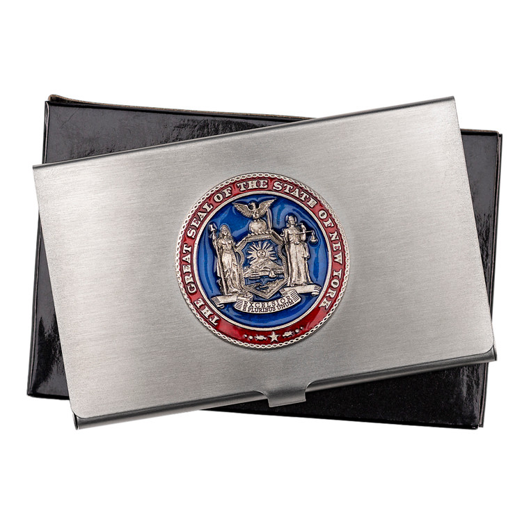 Business Card Case, State Seal, Pewter