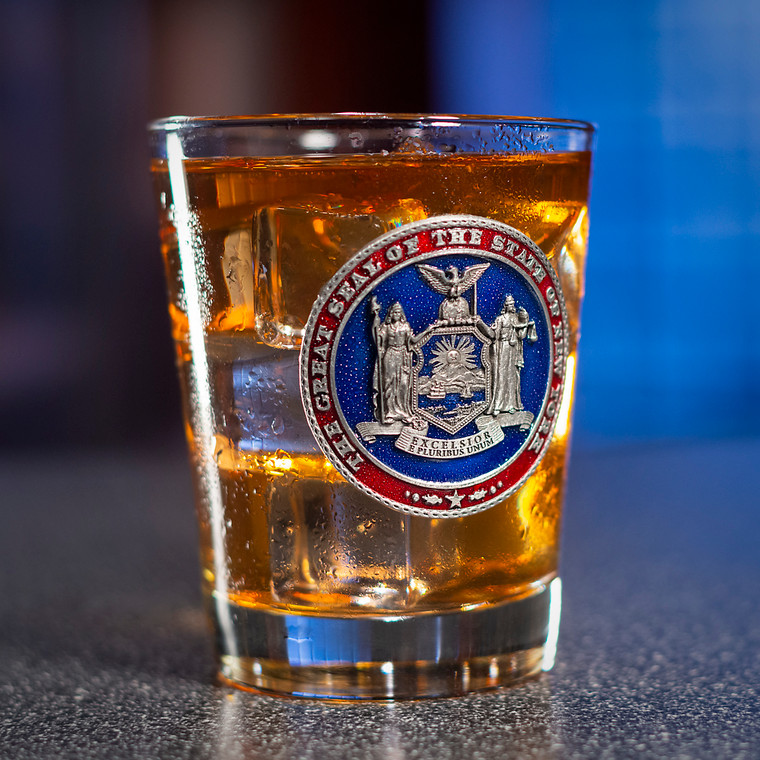 Double Old Fashioned, State Seal, Pewter