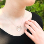 Gratitude Symbol Fine Silver Necklace