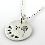 Dandelion Dream Hand Stamped Sterling Necklace