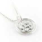 Puppy Love Paw Print Wax Seal Necklace