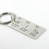 Word Periodic Table / Atomic Element Hand Stamped Sterling Key Chain Word Periodic Table / Atomic Element Hand Stamped Sterling Key Chain