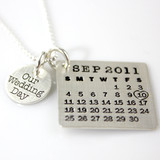 Mark Your Calendar Necklace with Our Wedding Day Charm