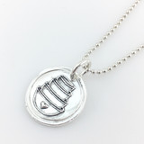 Pyrex Love Wax Seal Inspired Necklace